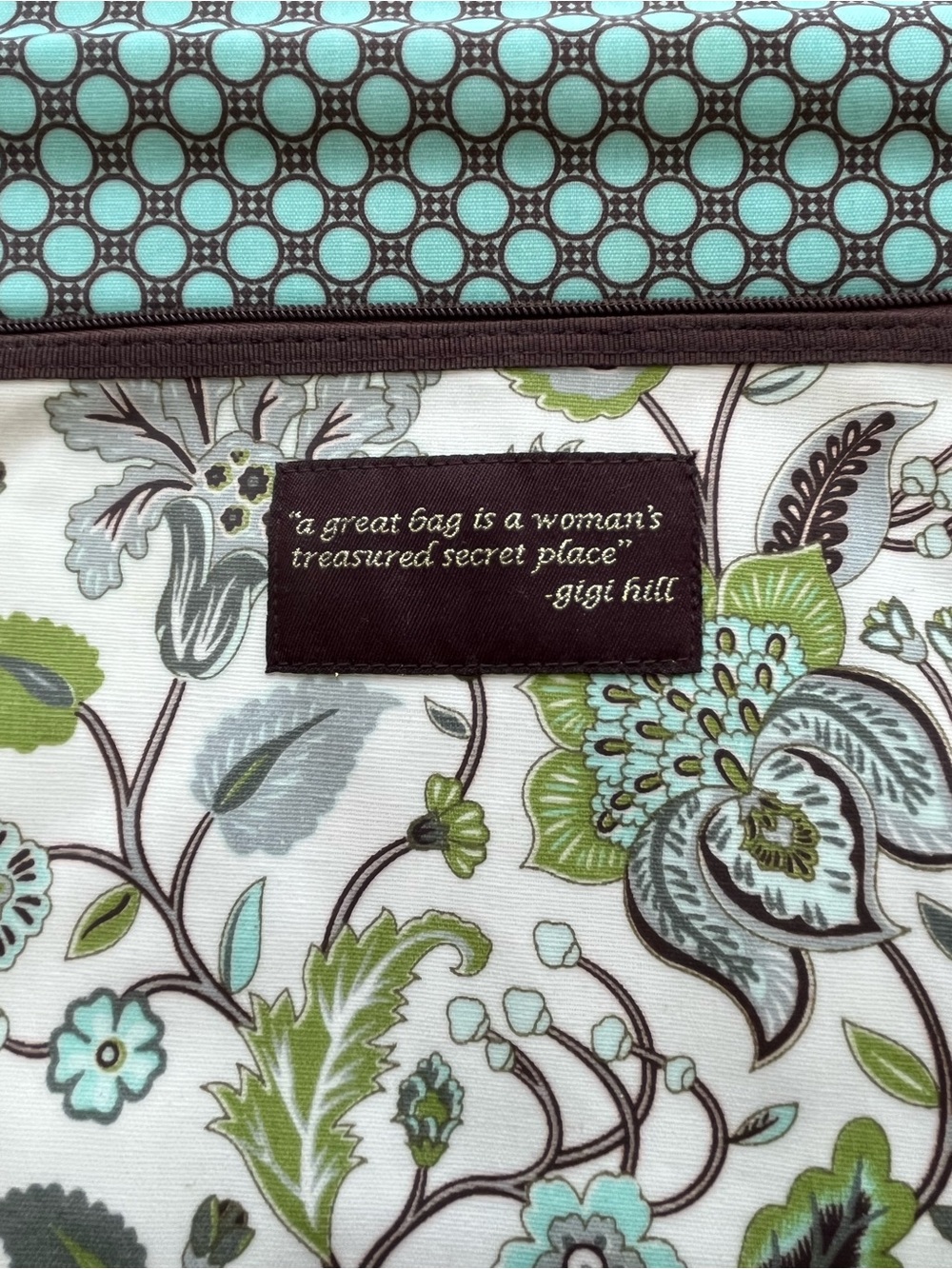 Gigi Hill Hanging Travel Organizer - Aqua Floral - Picture 2 of 9